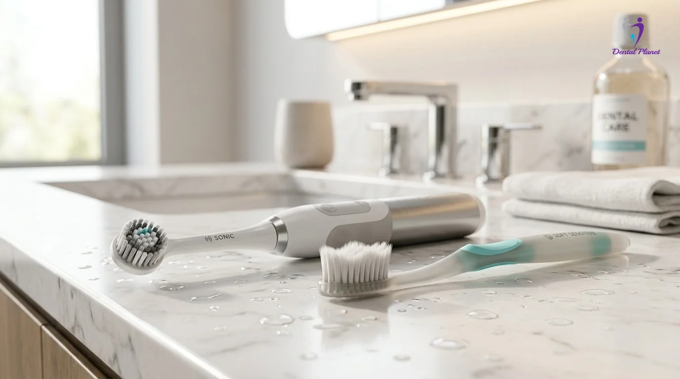Sonic Electric Toothbrush vs Ultra-Soft Manual Toothbrush - Clinical Comparison at Dental Planet Mysore
