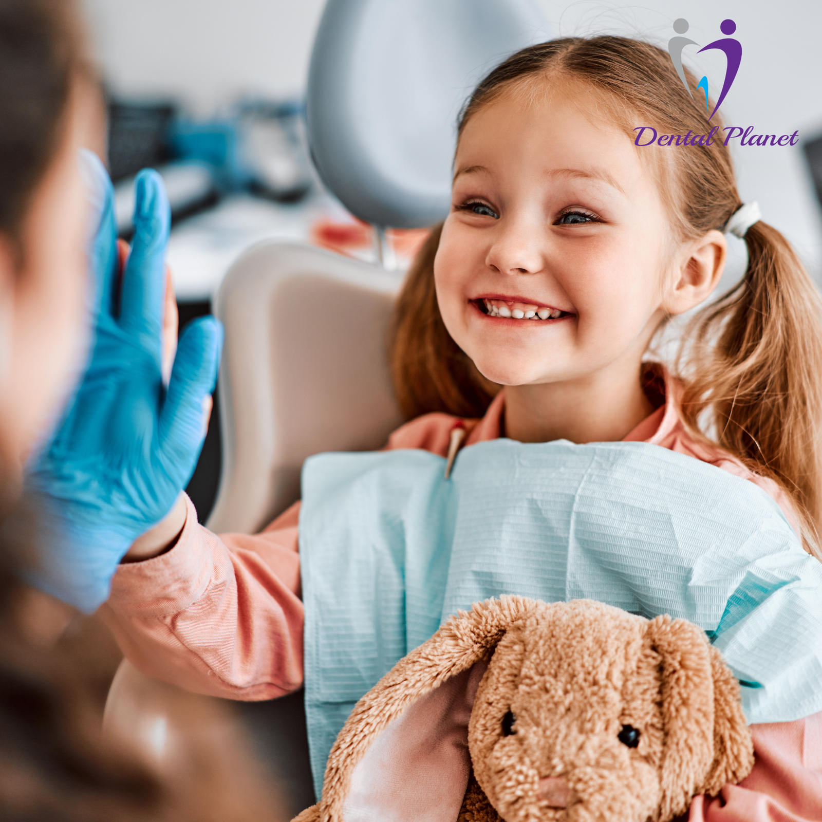 Happy Girl High-Fiving Dentist - Dental Planet Mysore